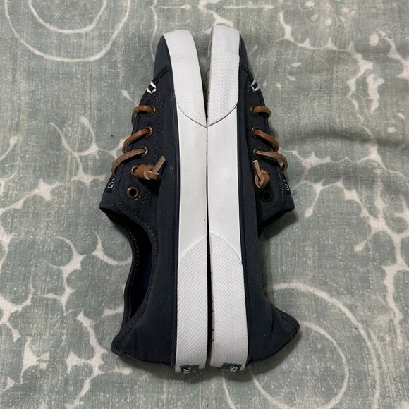 Sperry Top Sider Pier View Sneaker Memory Foam Navy Blue Size 5.5 - Picture 6 of 6